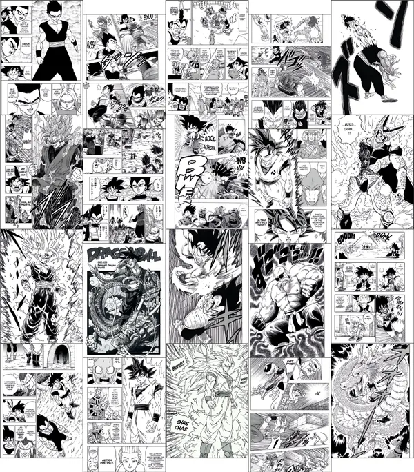 Multicolor_Acrylic_Dragon_Ball_Z_Manga_Panel_Collage_Kit_Poster_For_Home_Decor